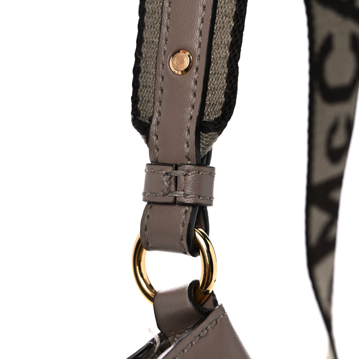 Stella McCartney Eco Alter Nappa Perforated Logo Tiny Crossbody Dark Taupe 13 of 14