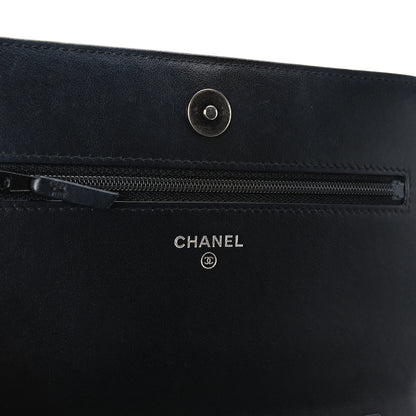Chanel Caviar Quilted Boy Wallet On Chain WOC Black 6 of 11