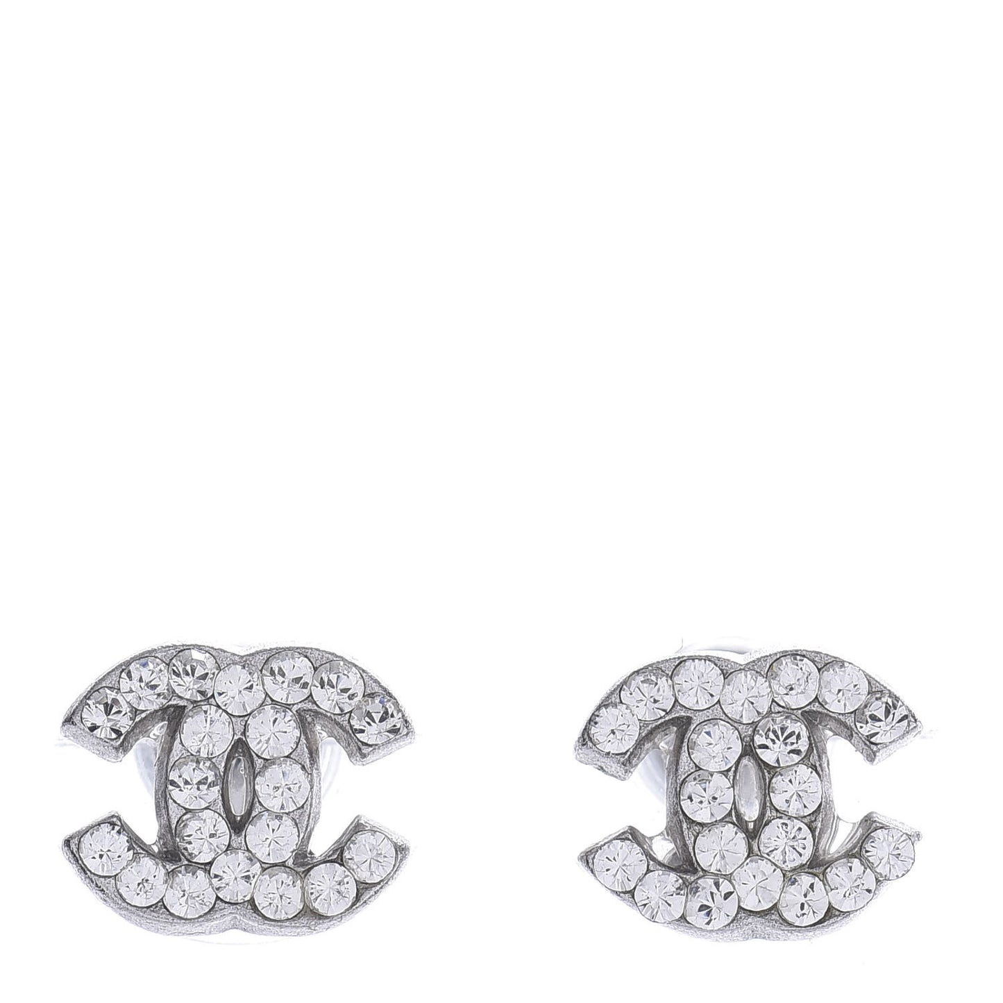 Crystal Timeless CC Earrings Silver