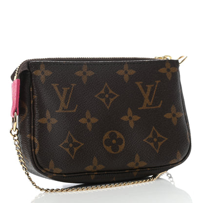 Louis Vuitton Monogram 2019 Christmas Animation Mini Courchevel Pochette Accessories Fuchsia 3 of 7