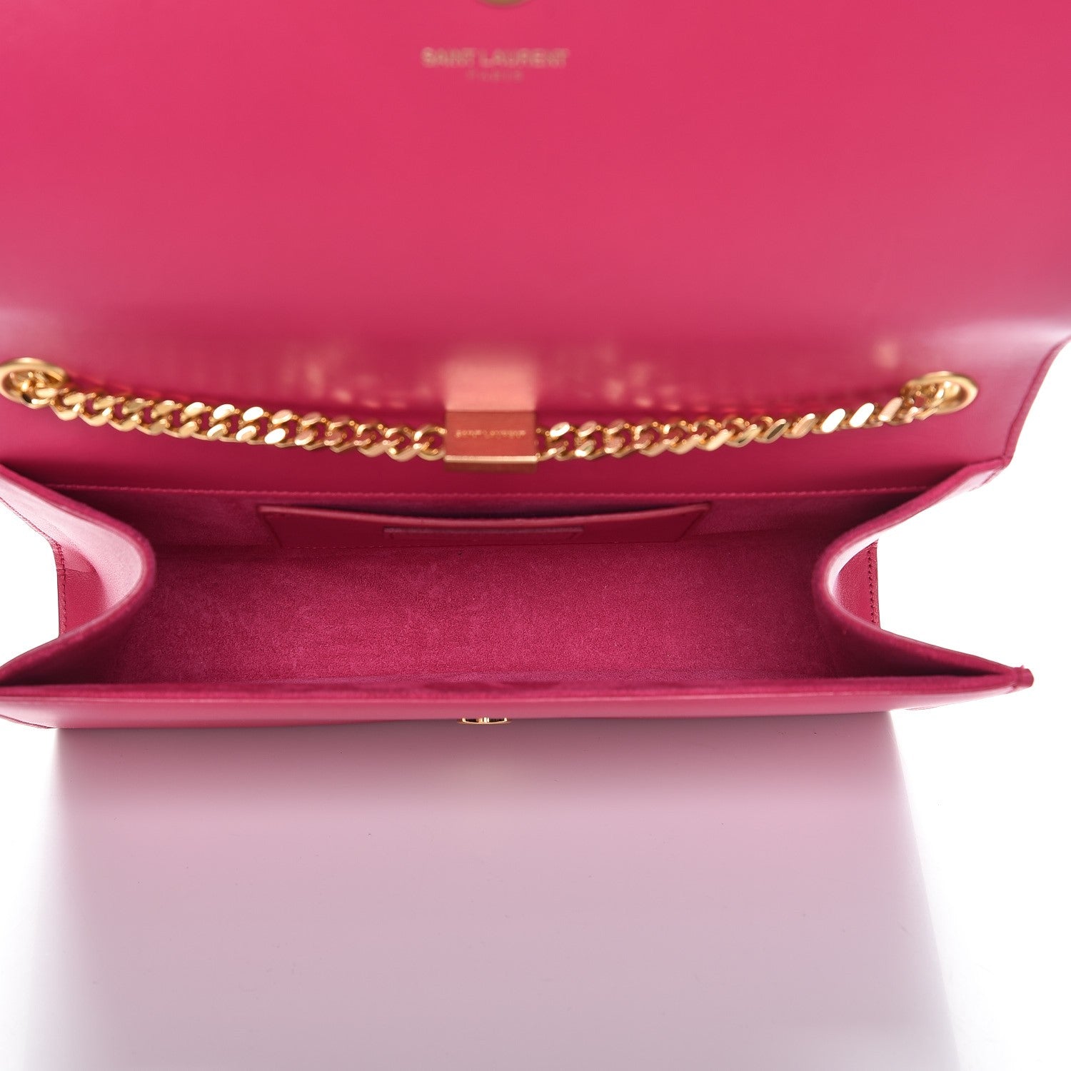 Saint Laurent Smooth Calfskin Medium Classic Monogram Kate Tassel Satchel Fuchsia 5 of 7
