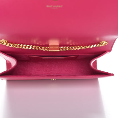 Saint Laurent Smooth Calfskin Medium Classic Monogram Kate Tassel Satchel Fuchsia 5 of 7