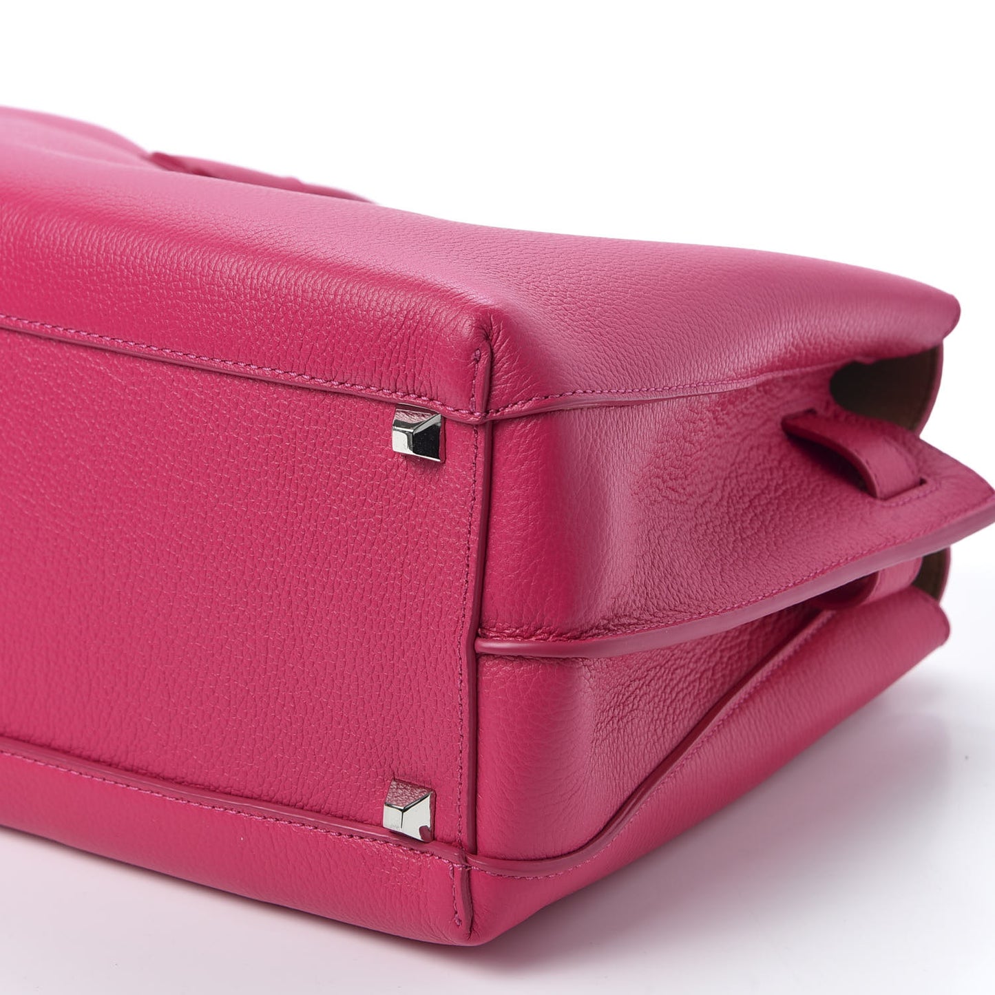 Grained Calfskin Medium Milla Tote Beetroot Pink