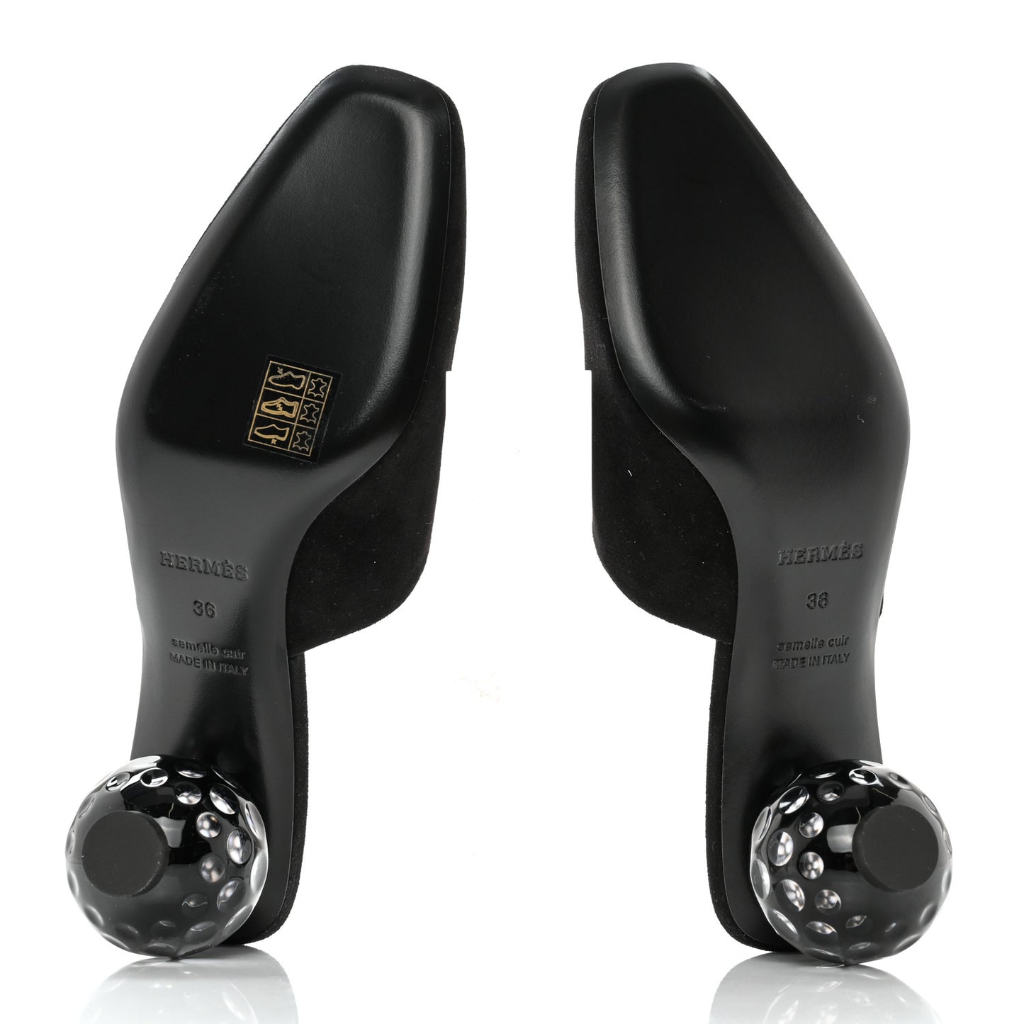 Suede Goatskin Darcy Mules 36 Black