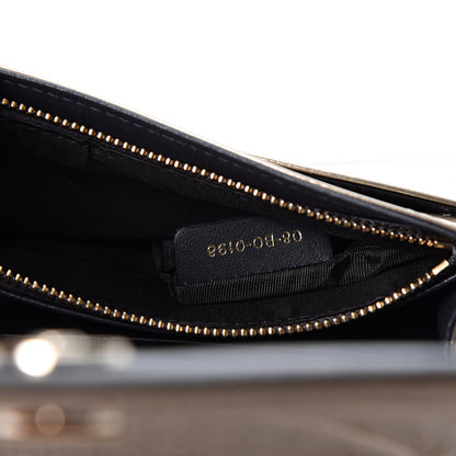 Christian Dior Metallic Patent Micro-Cannage Diorama Wallet on Chain Pouch Gold 5 of 10