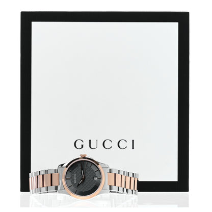 Gucci Stainless Steel 27mm G-Timeless Two Tone Quartz Watch Black 5 of 5