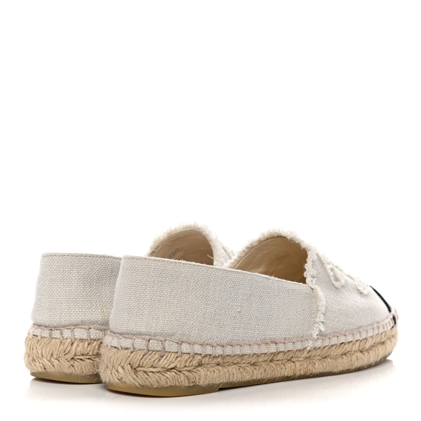 Linen CC Espadrilles 41 Beige Black