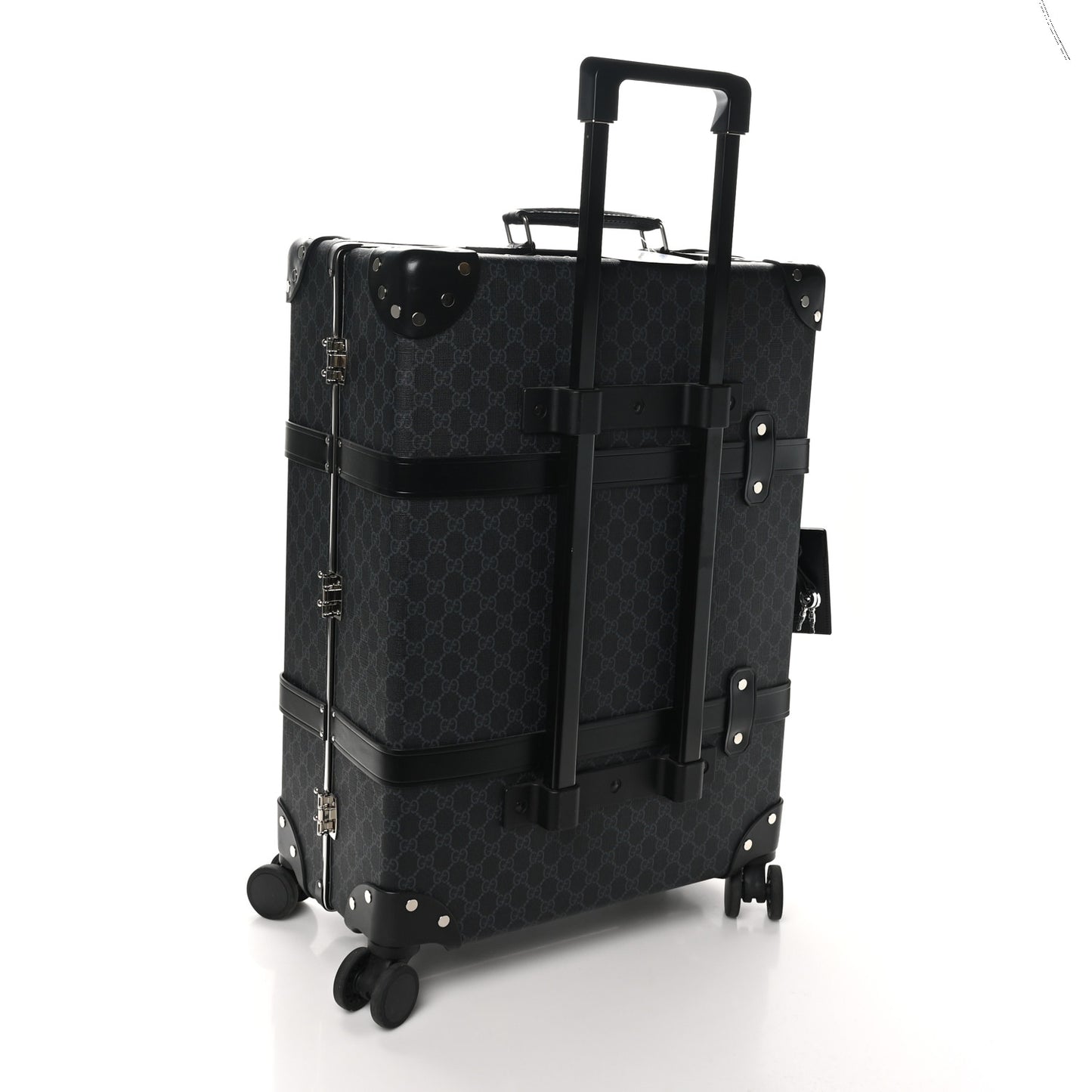 GG Supreme Monogram Globe-Trotter Carry-On Black Black Grey