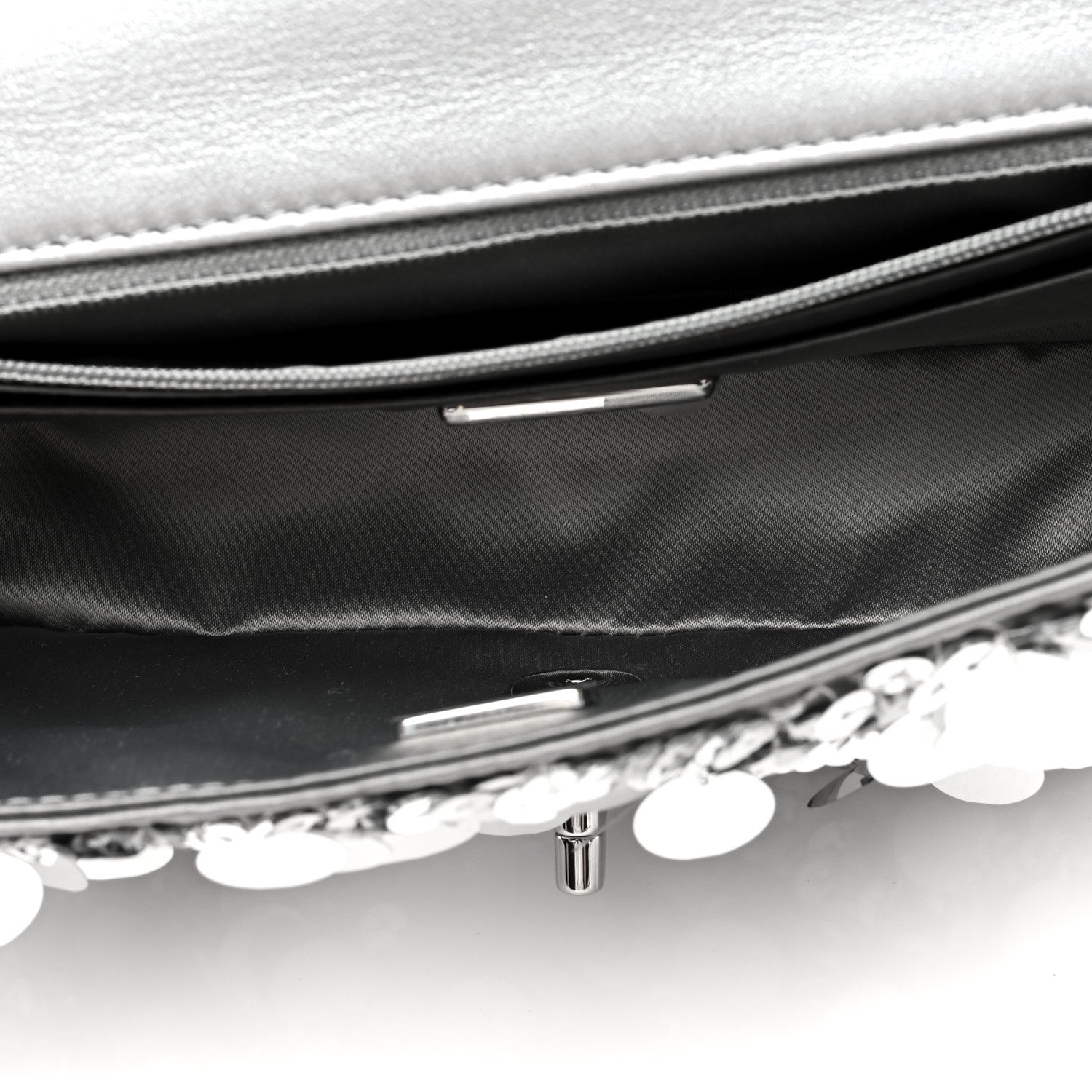 Chanel Sequin Mini Rectangular Flap Silver 5 of 10