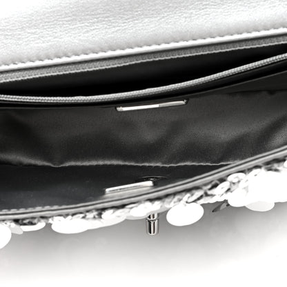 Chanel Sequin Mini Rectangular Flap Silver 5 of 10