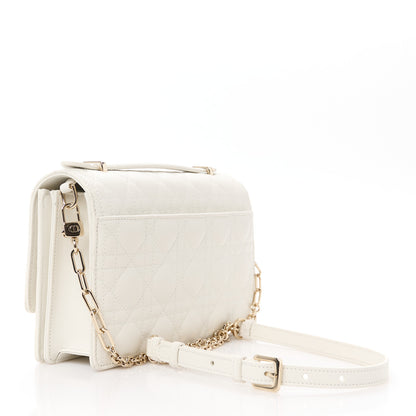 Christian Dior Lambskin Cannage My Dior Top Handle Bag White 3 of 11
