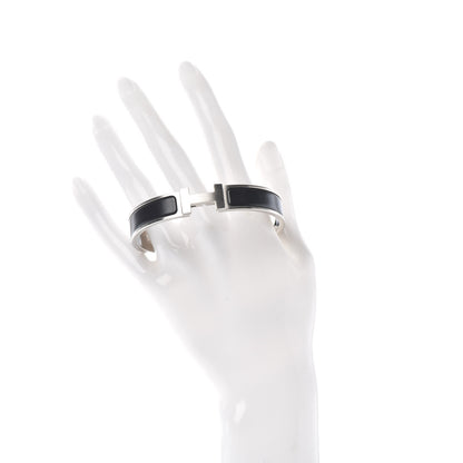 Hermes Matte Enamel Narrow Clic Clac HH Bracelet GM Black 2 of 4