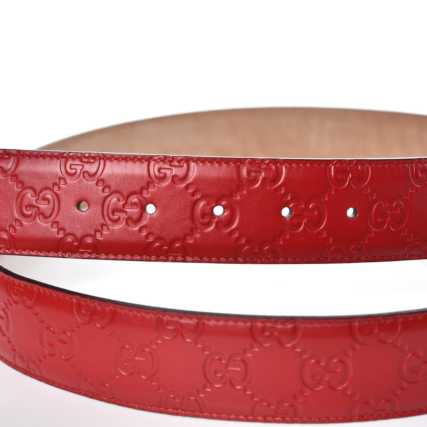 Guccissima Interlocking G 40mm Belt Red