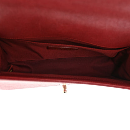 Chanel Caviar Chevron Quilted Medium Boy Flap Red 5 of 10