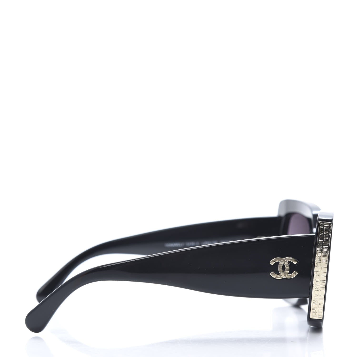 Chanel Acetate Rectangle Sunglasses 5435 Black 3 of 8