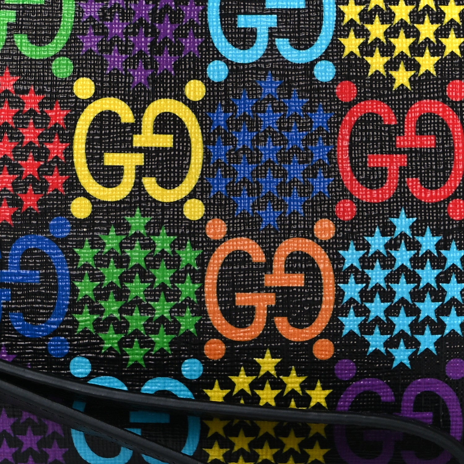 Gucci GG Supreme Monogram Psychedelic iPhone Pouch Black 7 of 10