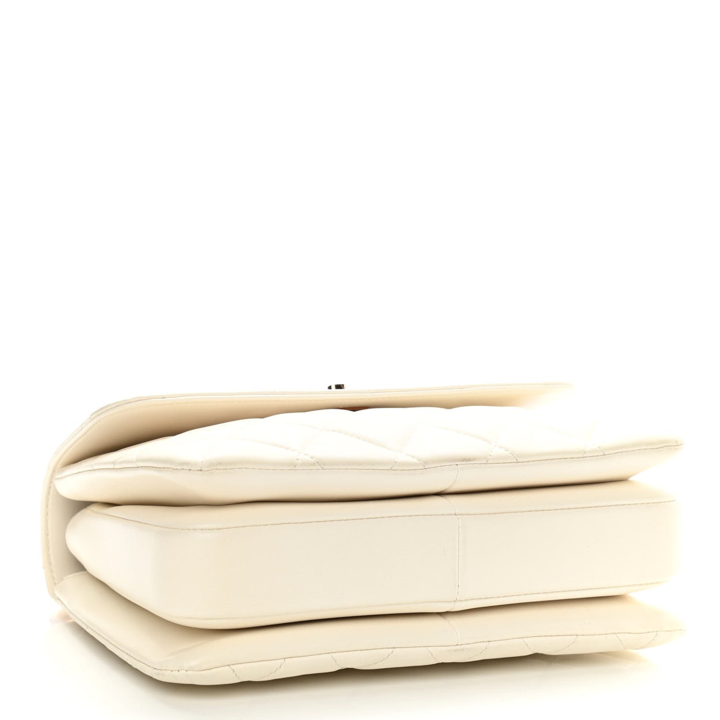 Lambskin Quilted Small Trendy CC Dual Handle Flap Bag White