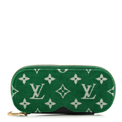 Louis Vuitton Jacquard Velvet Monogram LV Match Sunglasses Case GM Vert 1 of 7