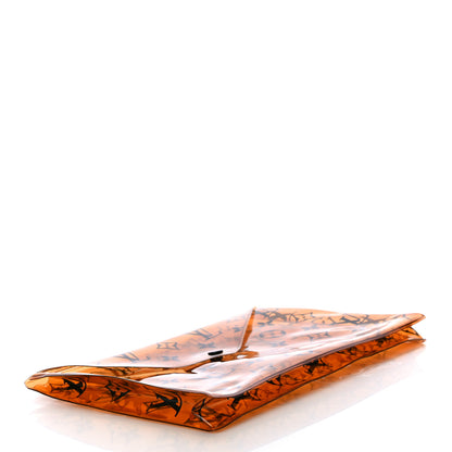 Louis Vuitton PVC Monogram Printed Envelope Pouch Orange 4 of 8