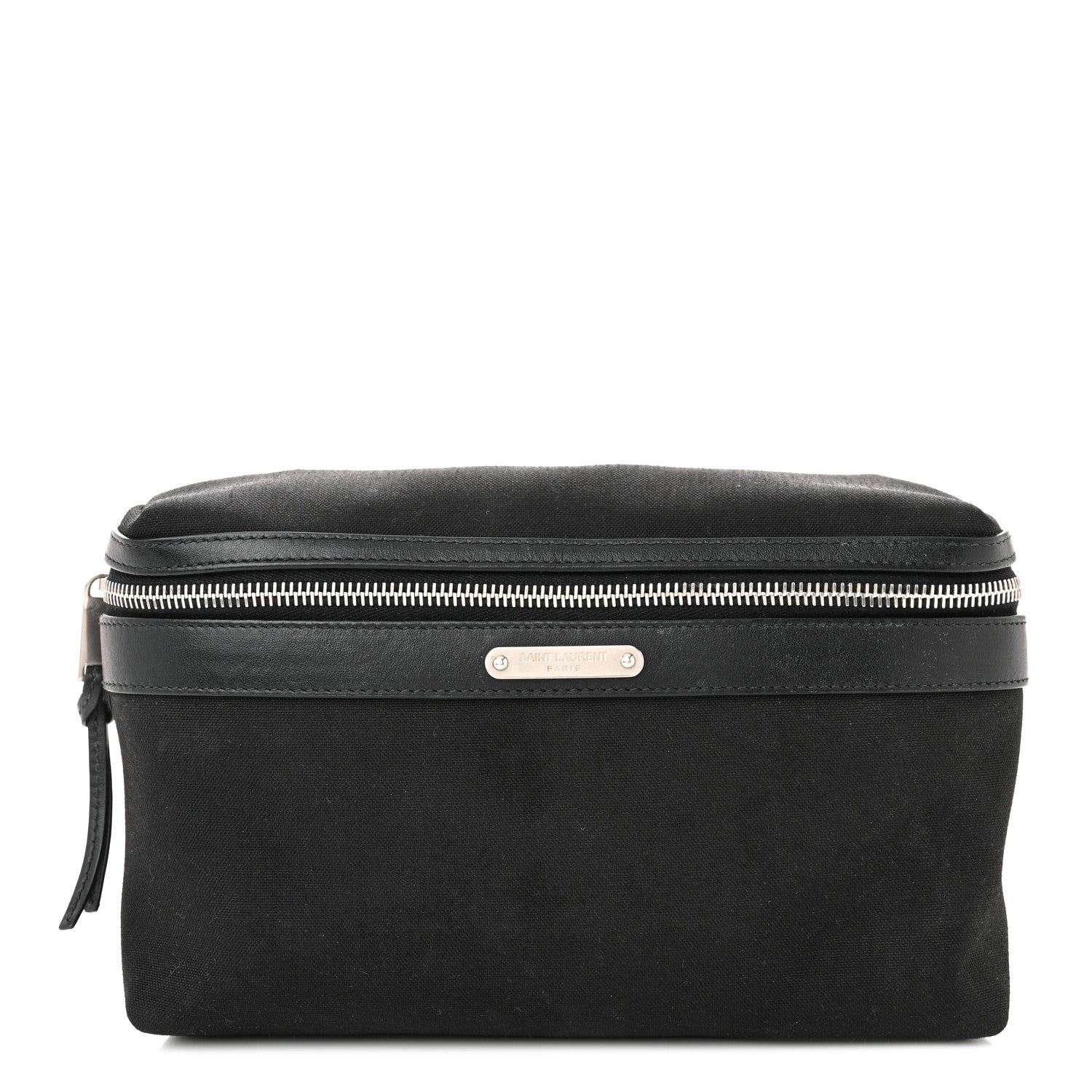 Saint Laurent Canvas Calfskin City Belt Bag Black 1 of 10