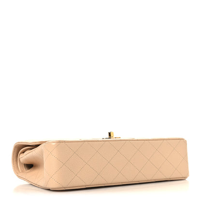 Chanel Caviar Quilted Medium Double Flap Beige 4 of 10
