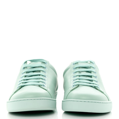 Gucci Calfskin Interlocking G Perforated Womens Ace Sneakers 41 Water Green Synthetic Green Garden 2 of 9