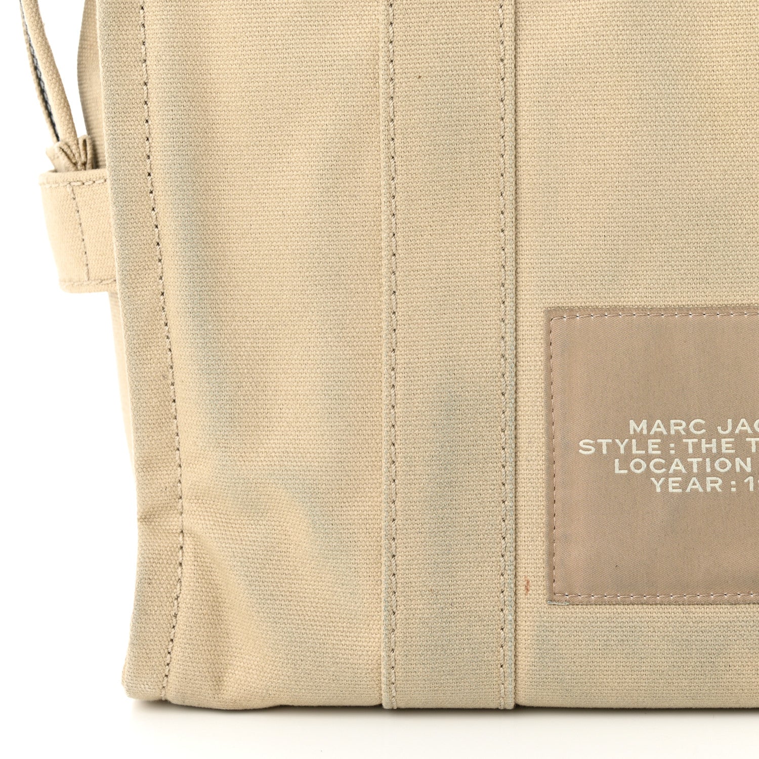 Marc Jacobs Cotton Canvas Medium The Traveler Tote Bag Beige 13 of 15