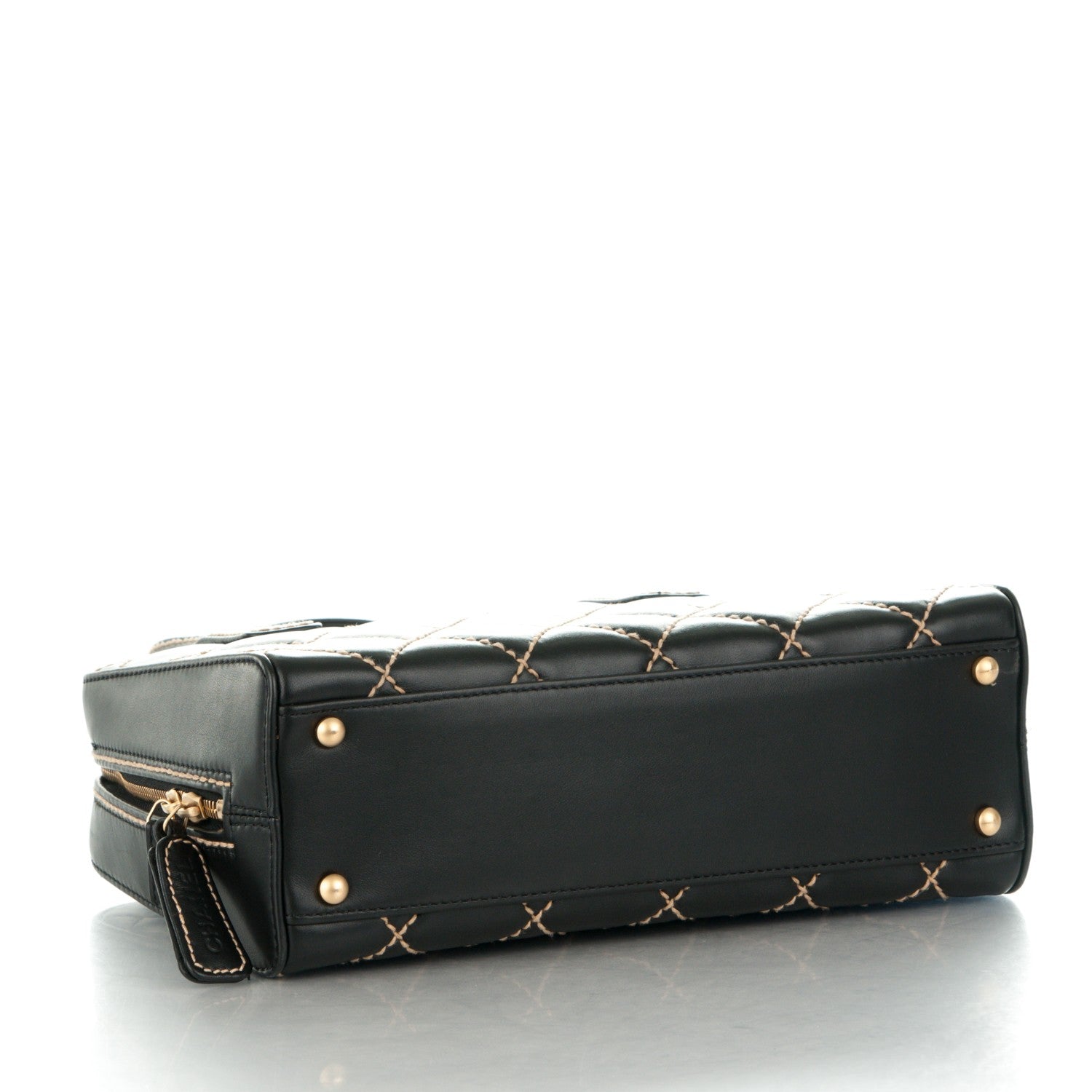 Chanel Calfskin Contrast Stitch Surpique Bowler Black 4 of 8