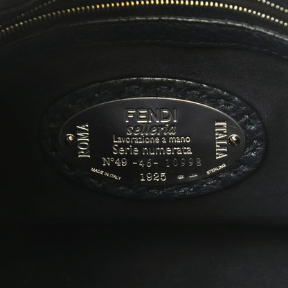 Fendi Cuoio Romano Selleria Lei Boston Tote Night Blue 7 of 13