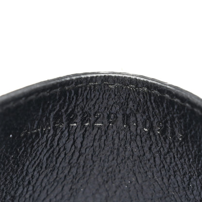 Saint Laurent Grain De Poudre Matelasse Chevron Monogram Credit Card Case Black 7 of 8