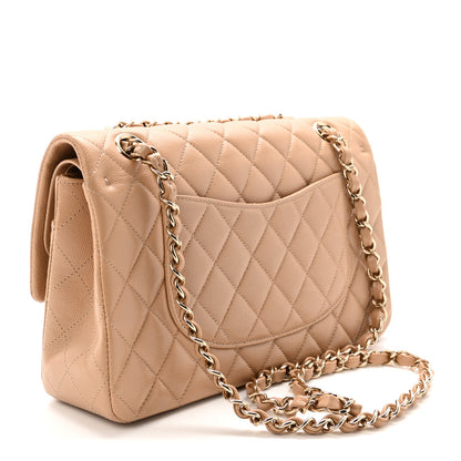 Chanel Caviar Quilted Medium Double Flap Dark Beige 3 of 11