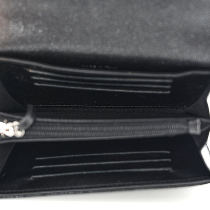 Chanel Iridescent Caviar Quilted Medium Flap Wallet Black 5 of 8