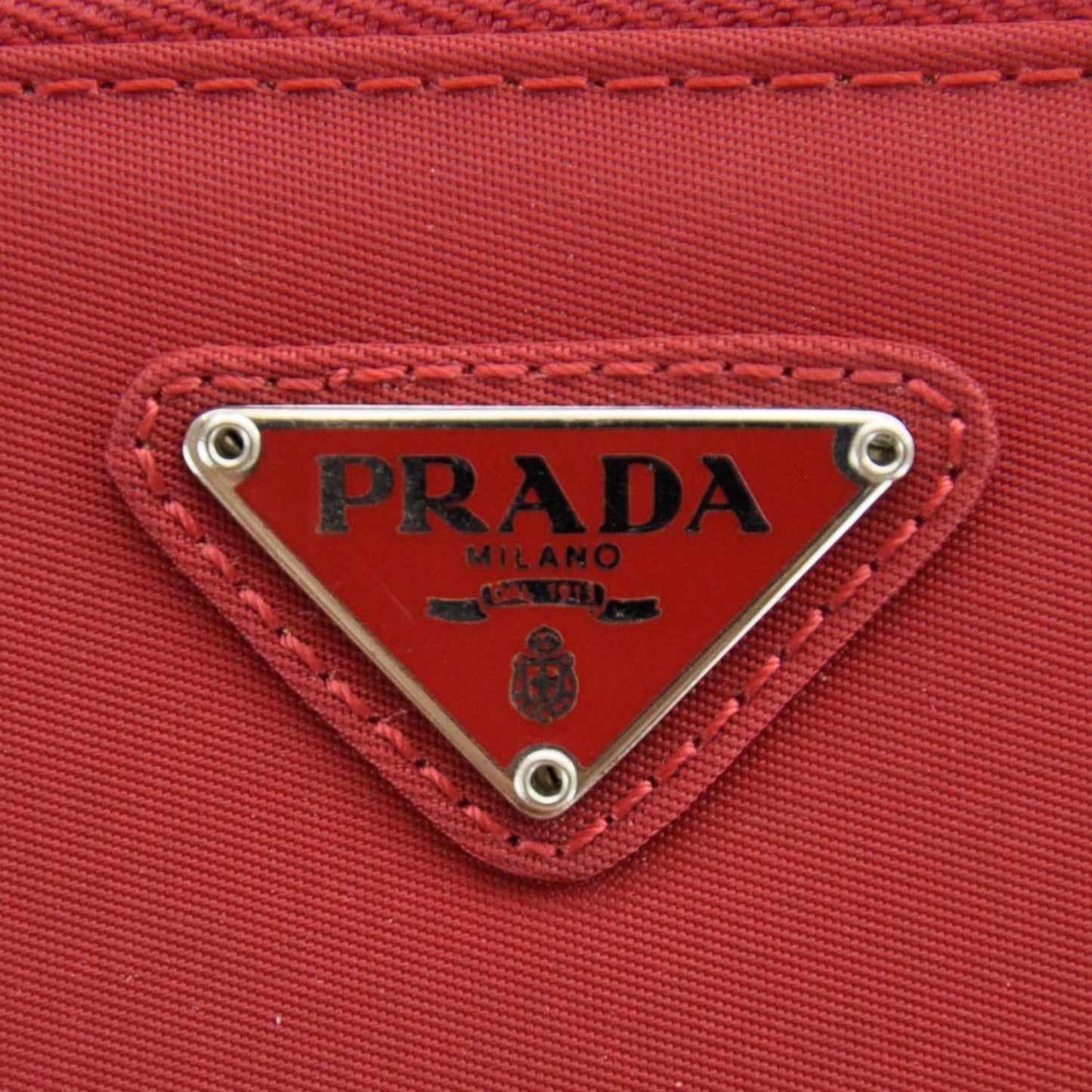 Tessuto Nylon Zip Around Wallet Red