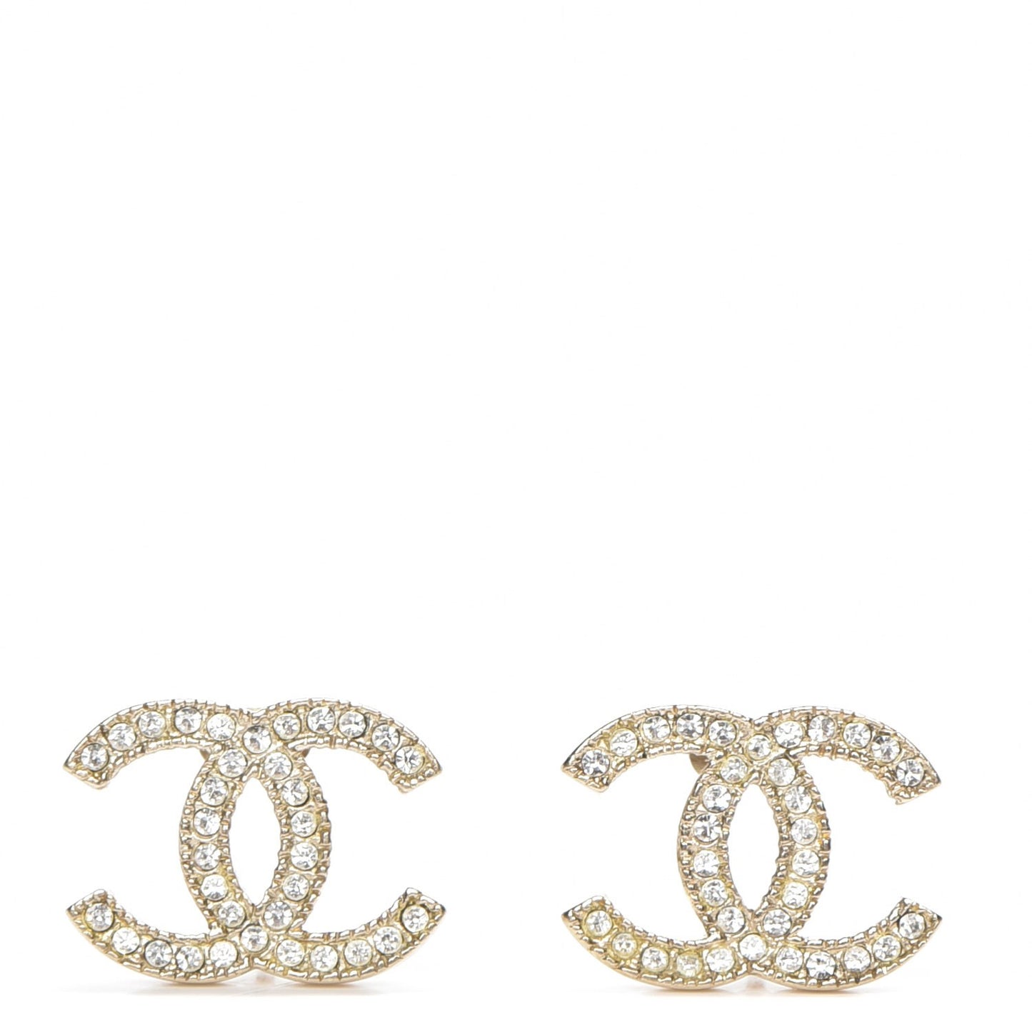 Crystal CC Earrings Gold
