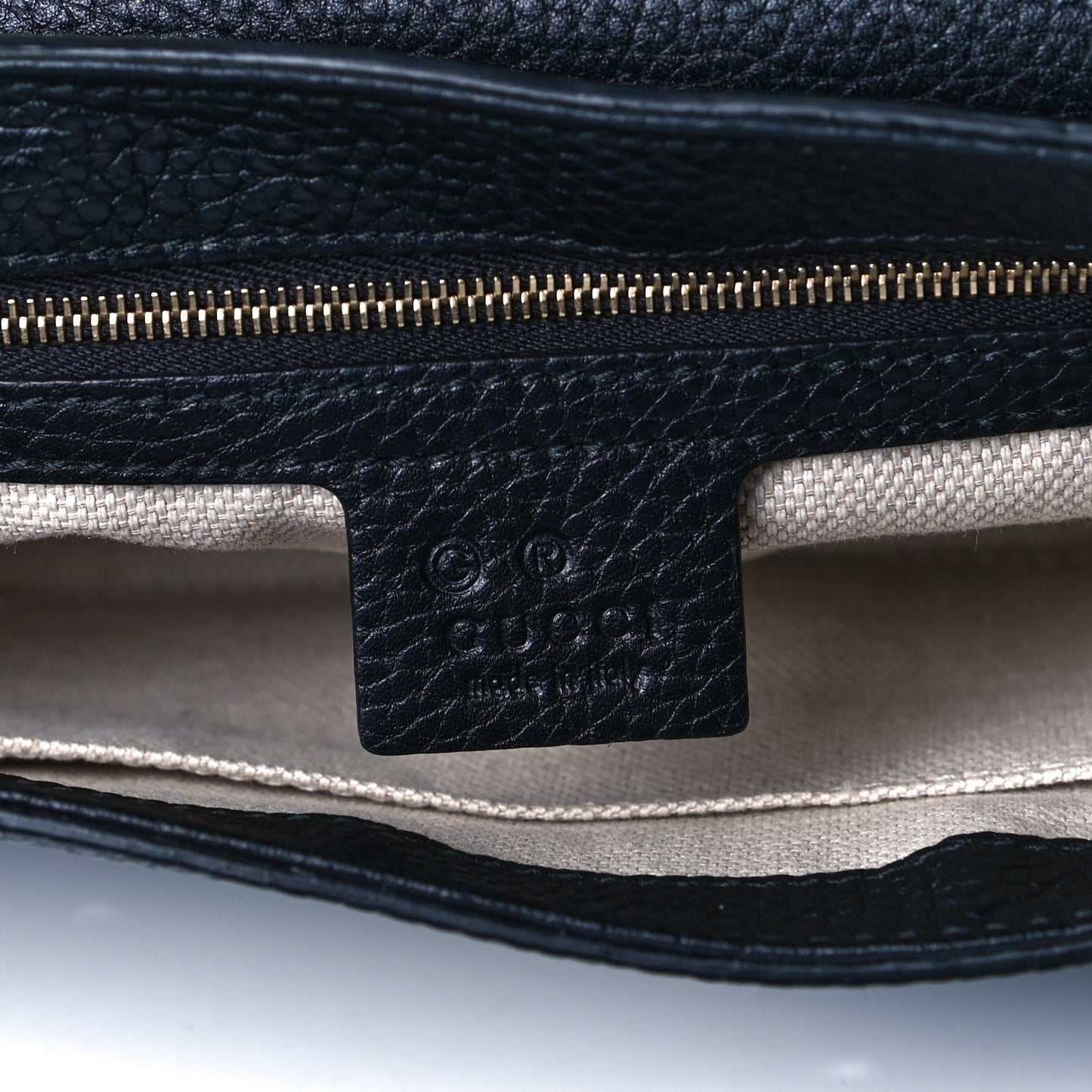 Pebbled Calfskin Medium Soho Flap Crossbody Black