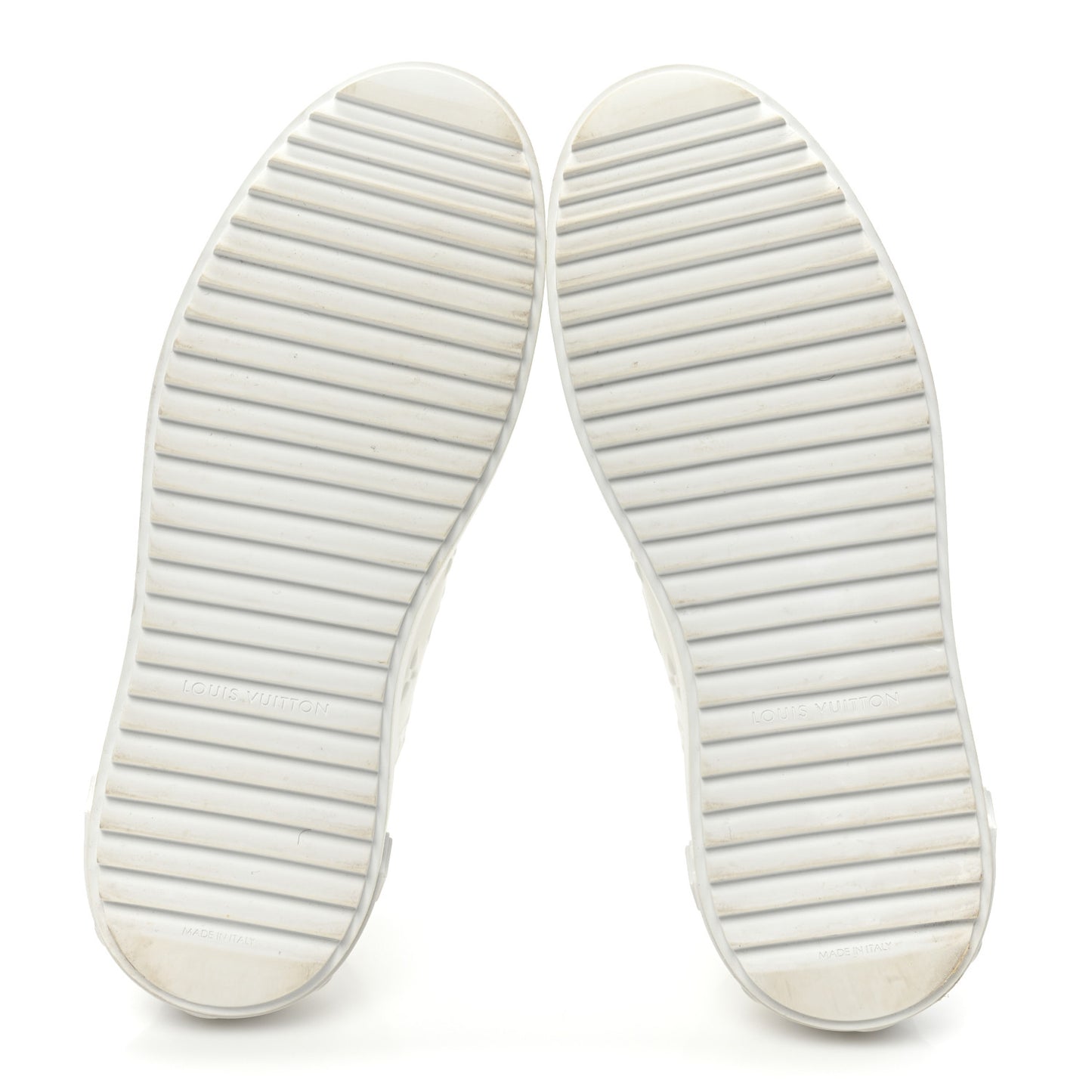 Lambskin Embossed Monogram Time Out Sneakers 37.5 White