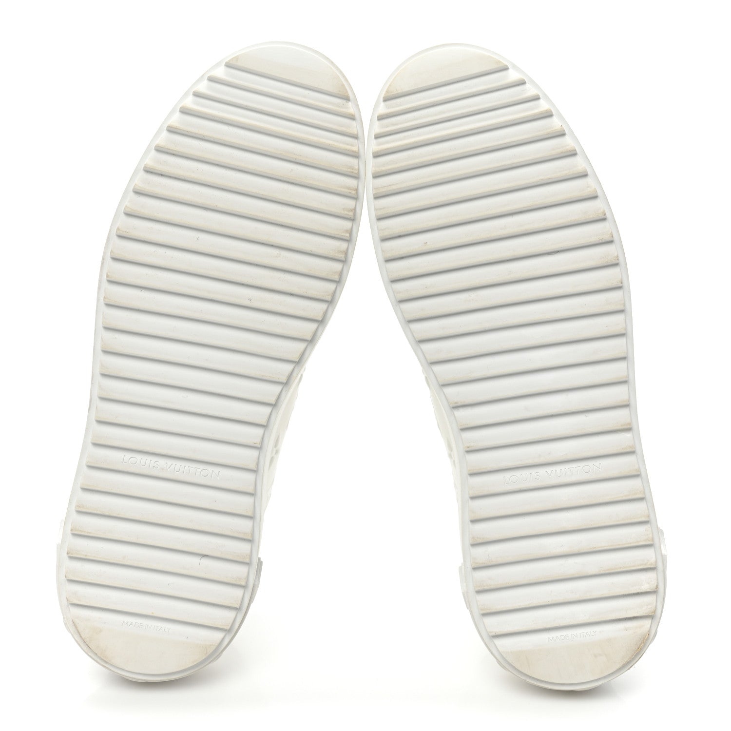 Louis Vuitton Lambskin Embossed Monogram Time Out Sneakers 37.5 White 6 of 10