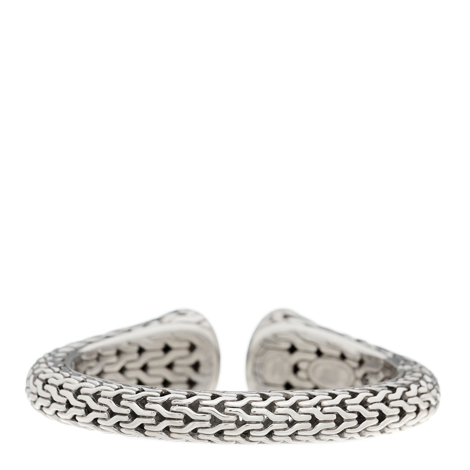 John Hardy Sterling Silver Diamond Palu Classic Chain Kick Cuff Bracelet 2 of 6
