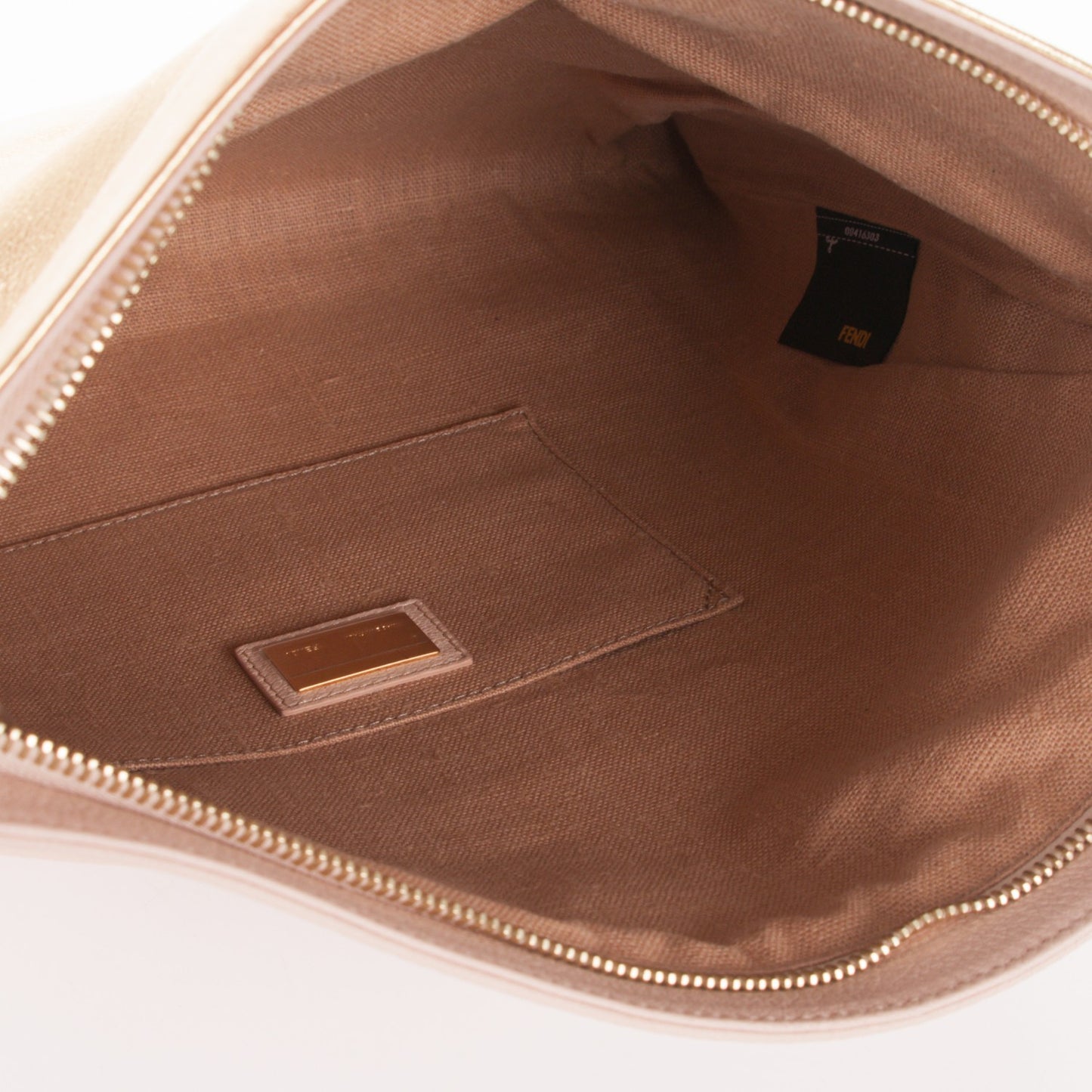 Vitello Chameleon Foldover Clutch Milk Gold Sand