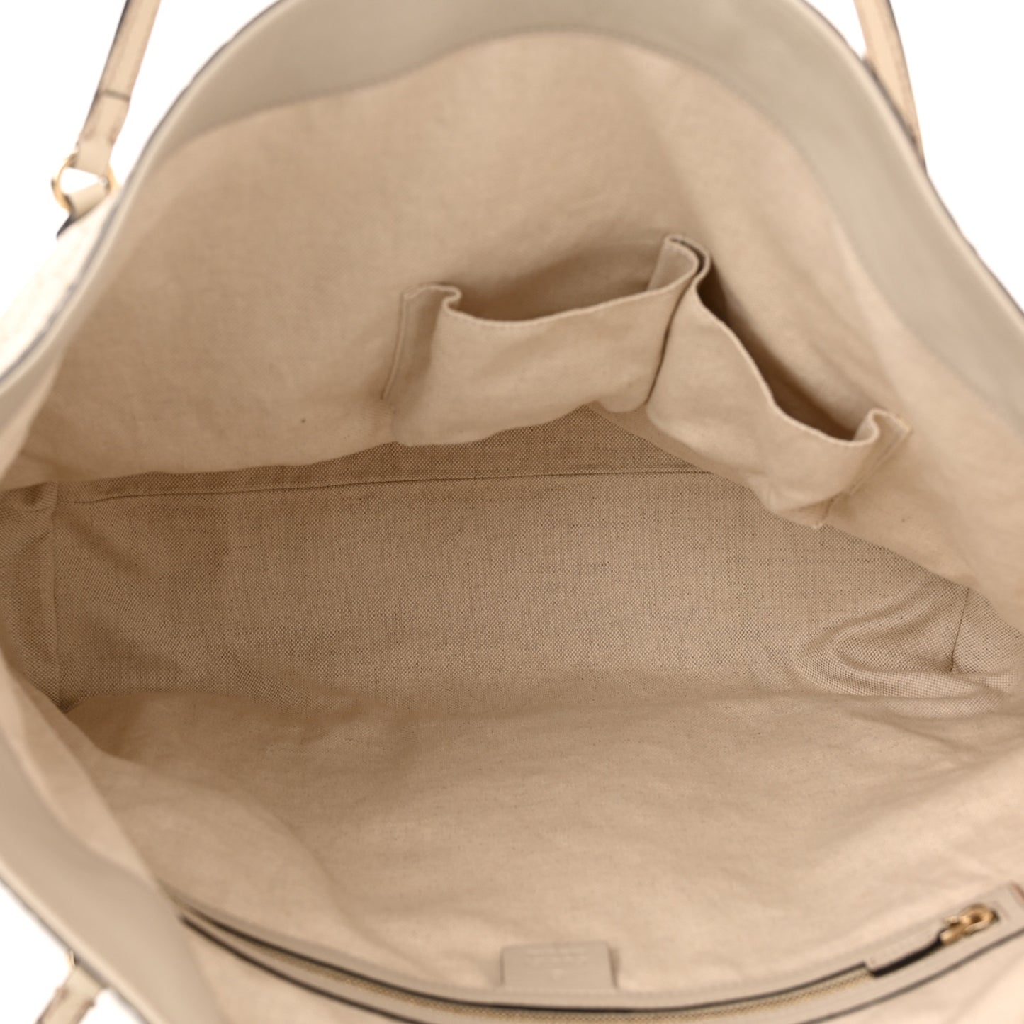 Guccissima Large Bree Foldover Tote Off White