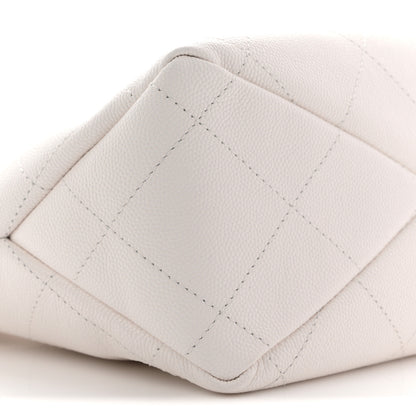 Chanel Caviar Quilted Hobo White 10 of 11