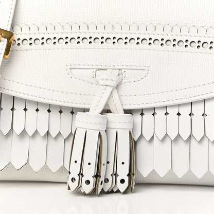 Burberry Grainy Calfskin Broguing Tassel Small Macken Crossbody Bag Chalk White 11 of 11