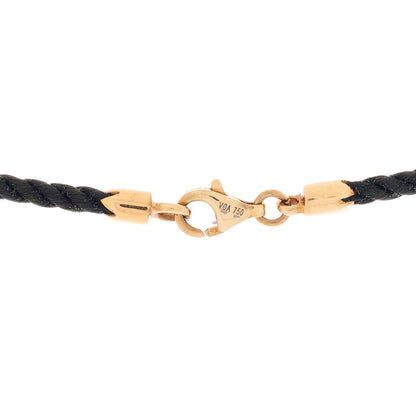 Van Cleef & Arpels 18K Yellow Gold Black Onyx Magic Alhambra Pendant Cord Necklace 3 of 3