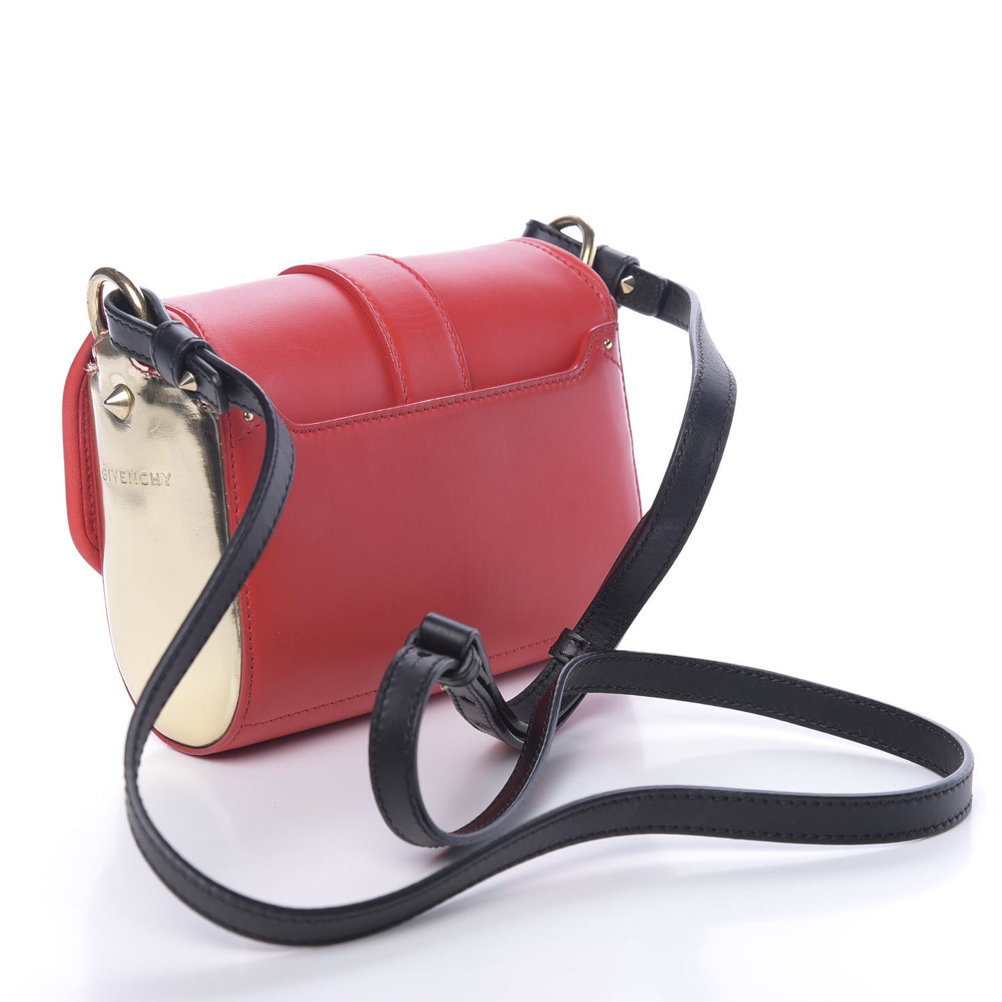 Calfskin Small Obsedia Shoulder Bag Red Gold