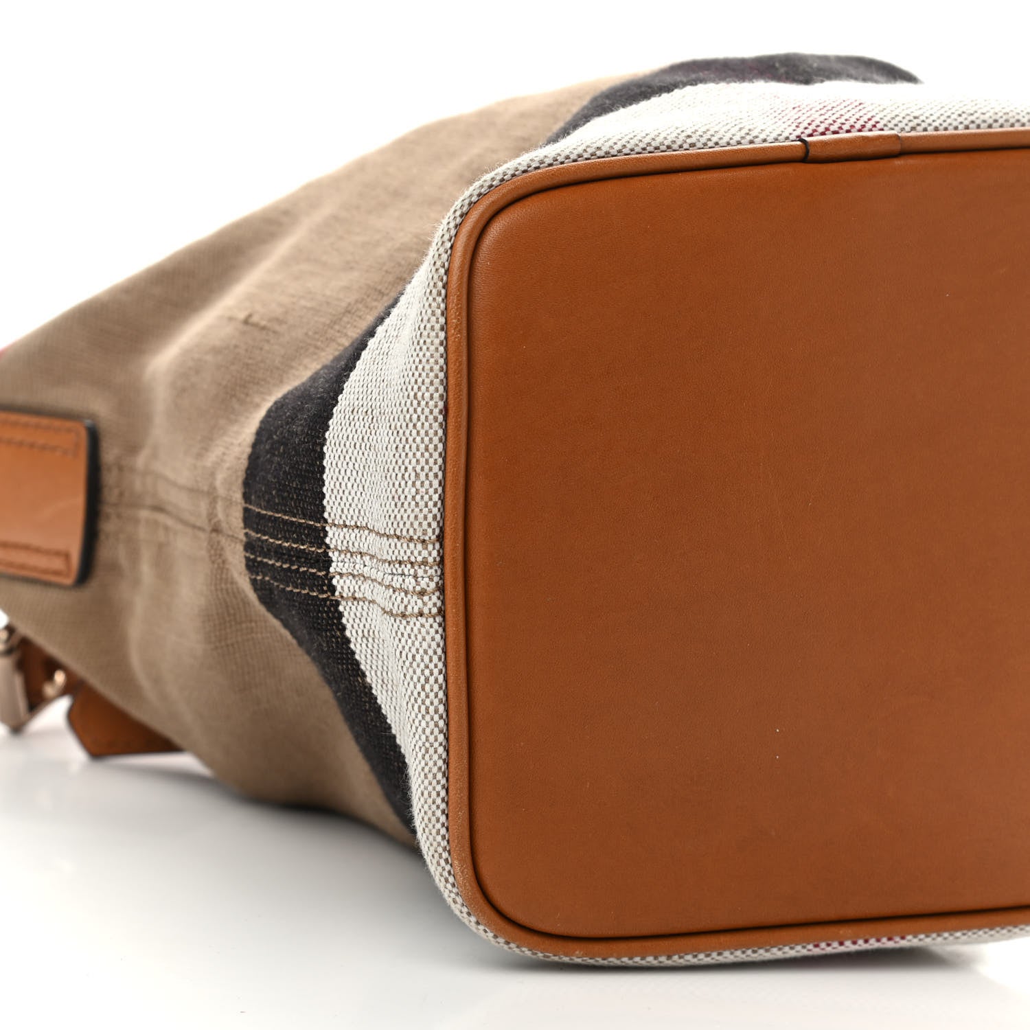 Burberry Canvas Mega Check Mini Ashby Tassel Crossbody Saddle Brown 11 of 13