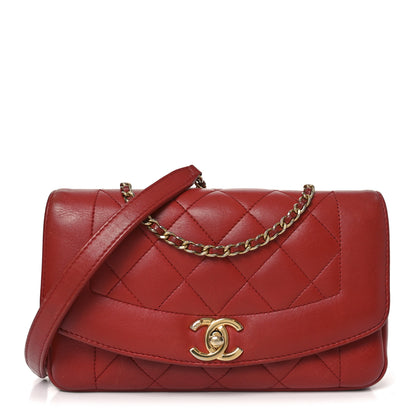 Chanel Lambskin Quilted Small Single Flap Red 1 of 10