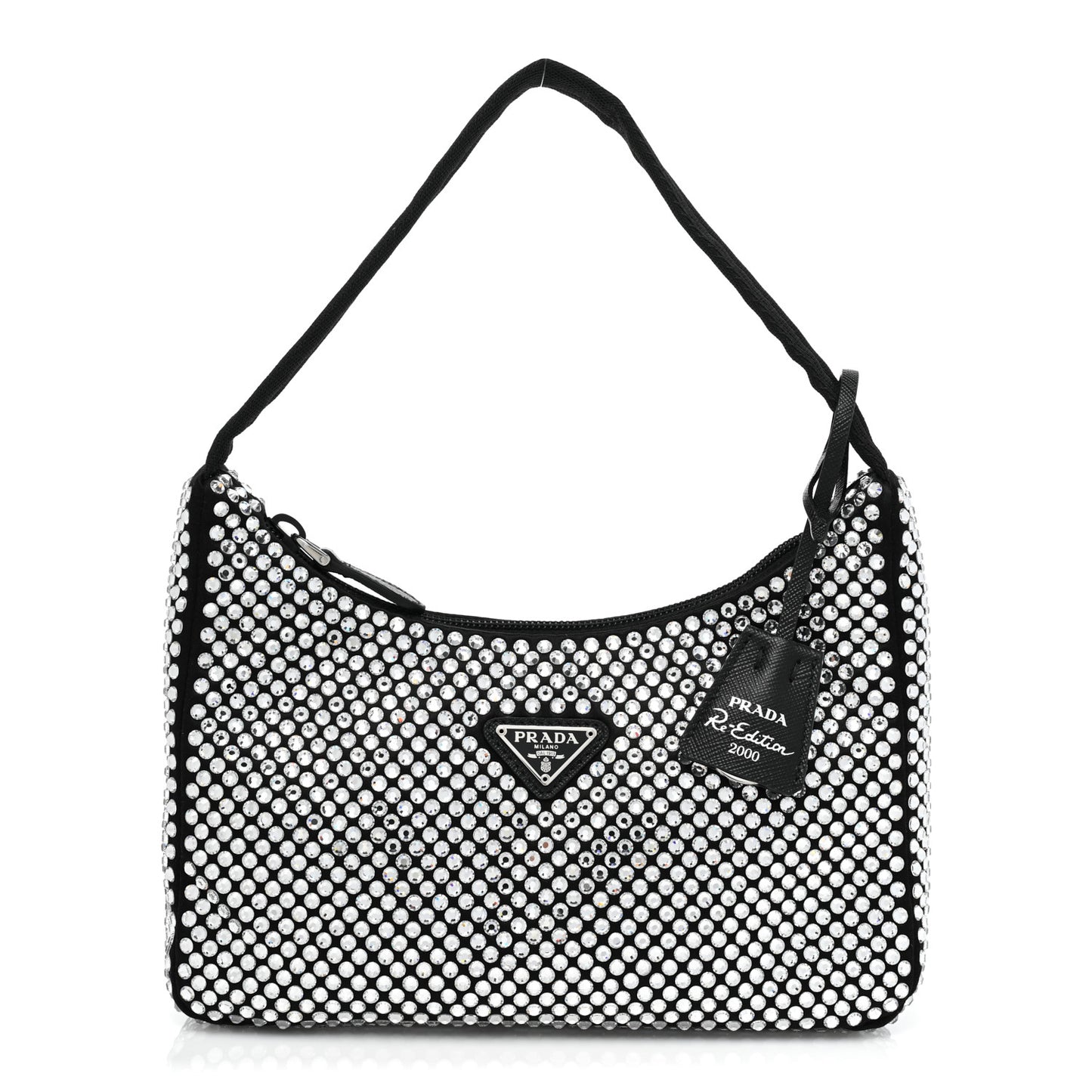 Satin Crystal Mini Re-Edition 2000 Bag Cristal