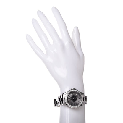 Chanel Titanium Ceramic Diamond Bezel 33mm J12 Quartz Watch 2 of 7