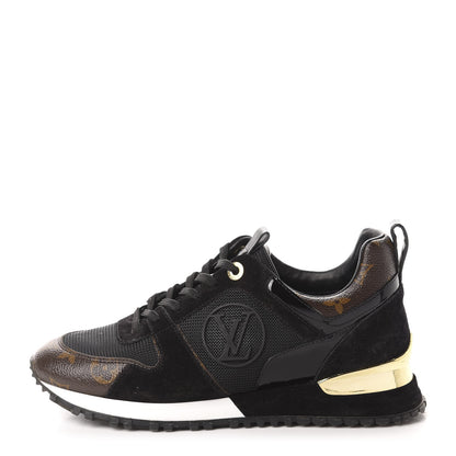 Louis Vuitton Suede Monogram Run Away Sneakers 36 Black 1 of 9