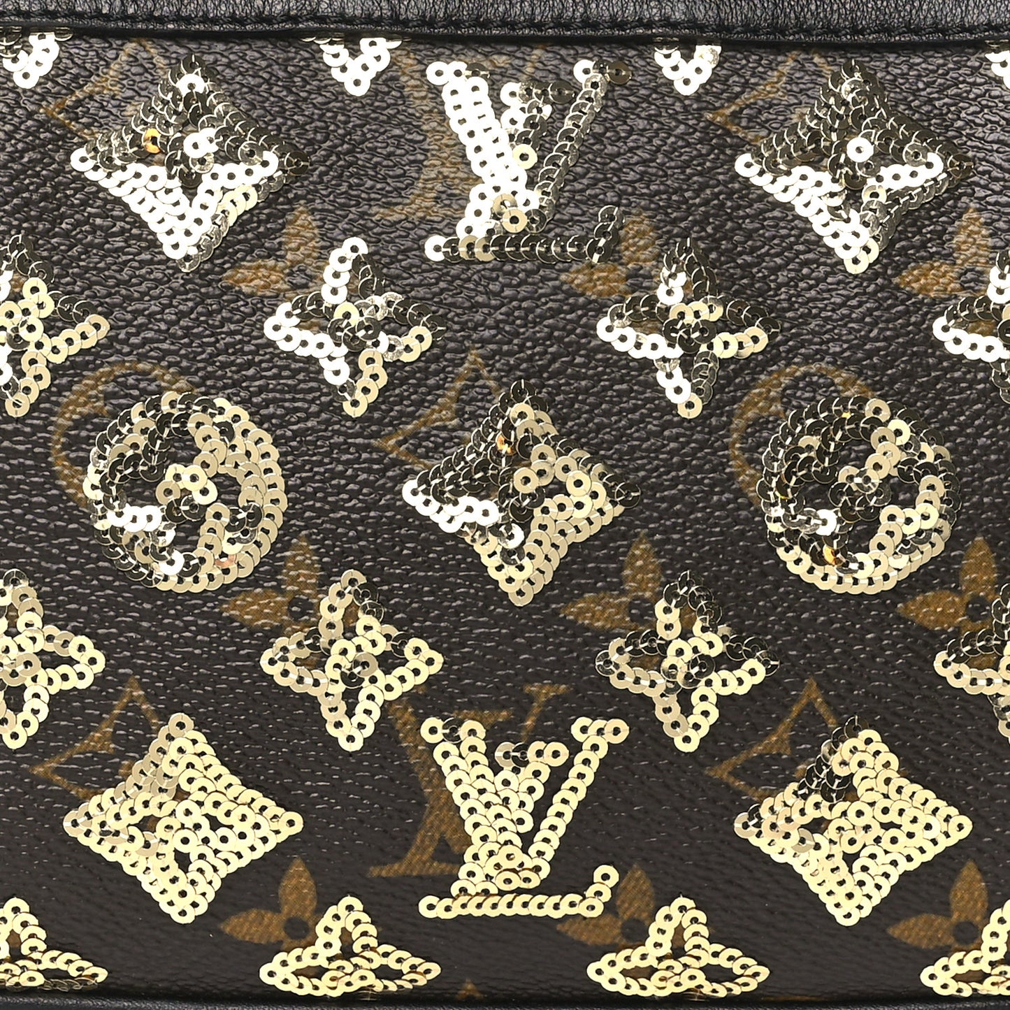 Monogram Sequins Eclipse Pochette Gold